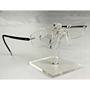 Silhouette 7642 40 6072 145 Rimless Black Square Mens Eyeglasses FRAMES ONLY